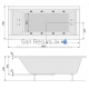 POOLSPA прямоугольная акриловая ванна WINDSOR 180x85 с ногами