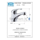 REMER Serie35 SINGLE LEVER BASIN MIXER without pop-up waste, F11 2 CR