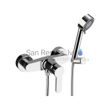 REMER Winner WALL MOUNTED SINGLE-LEVER SHOWER MIXER with frontal lever and shower kit, W38