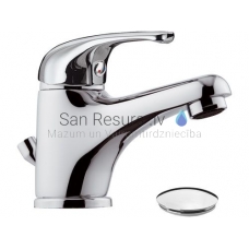 REMER Serie35 SINGLE LEVER BASIN MIXER with plastic pop-up waste, F10 2 CR