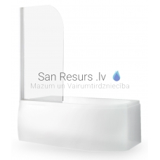 Roltechnik cтенка для ванны SCREEN PRO Белый + прозрачное стекло 80x140