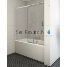 Roltechnik cтенка-двери для ванны LLV2 бриллиант + прозрачное стекло 120x150