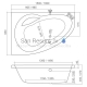 Roltechnik front panel for bathtub HARMONIA 1500