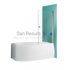 Roltechnik cтенка для ванны TV1 700 бриллиант + прозрачное стекло 70x140