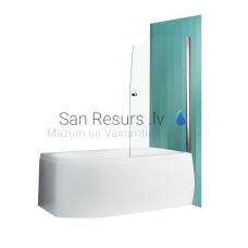 Roltechnik cтенка для ванны SWING 850 бриллиант + прозрачное стекло 85x140