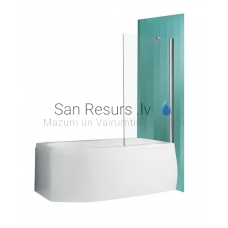 Roltechnik cтенка для ванны PXV1 700 бриллиант + прозрачное стекло 66x150