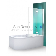 Roltechnik bathtub wall TZVL2/TZVP2 1000 Brilliant + Transparent 100x140