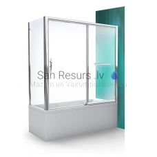 Roltechnik cтенка-двери для ванны PXV2L 600 бриллиант + прозрачное стекло 150x150