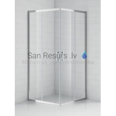 Roltechnik душевой уголок SANIPRO LINE OBS2 бриллиант + прозрачное стекло 185x80x80