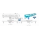Линейный сток для душа EUROLINE BASE Ø 50 30 cm 